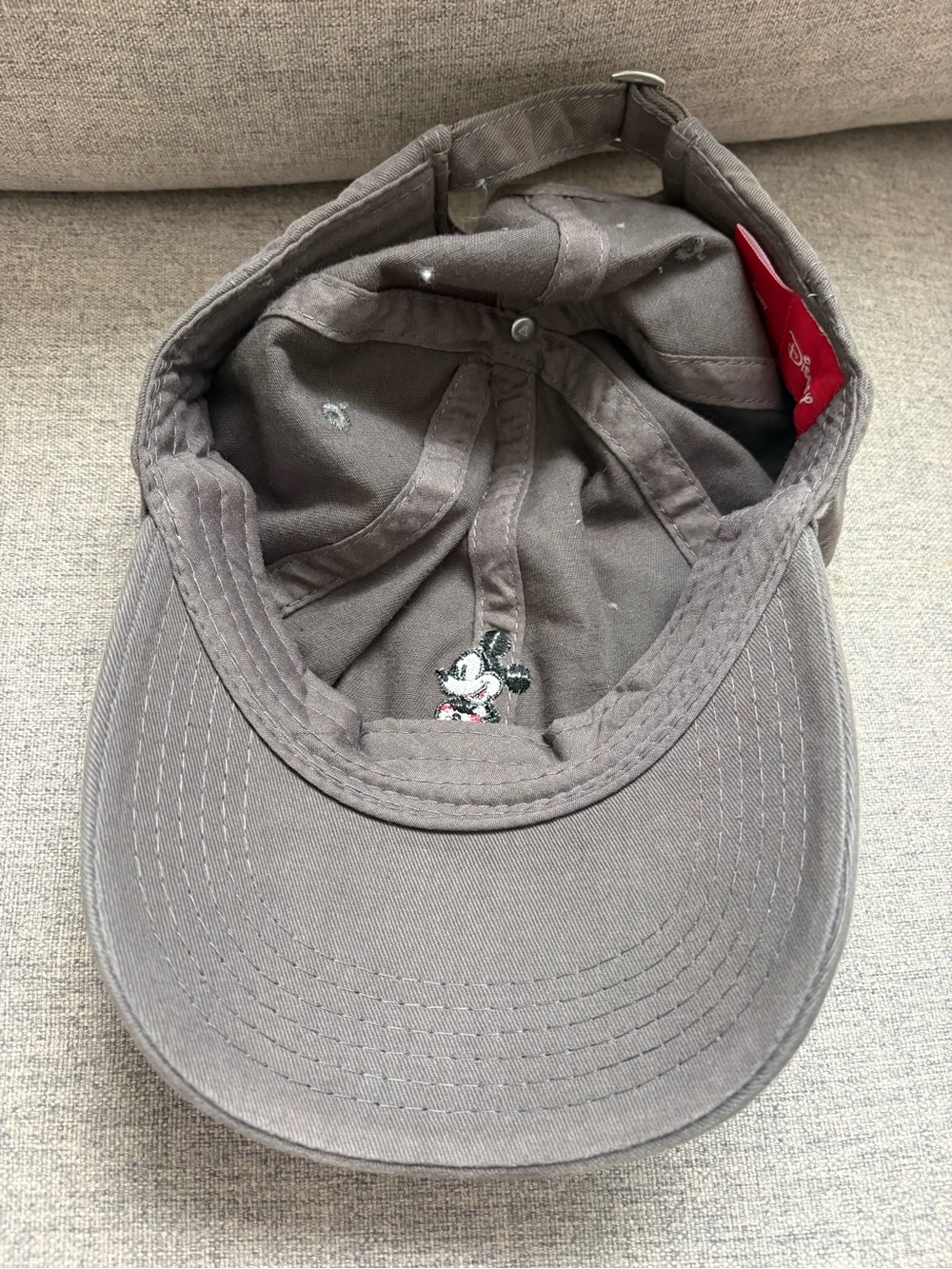 Disney Gray Baseball Hat with Embroidered Mickey Mouse - Picture 2 of 3